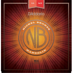 D'Addario NBM1140 Nickel Bronze Mandolin Strings, Medium, 11-40